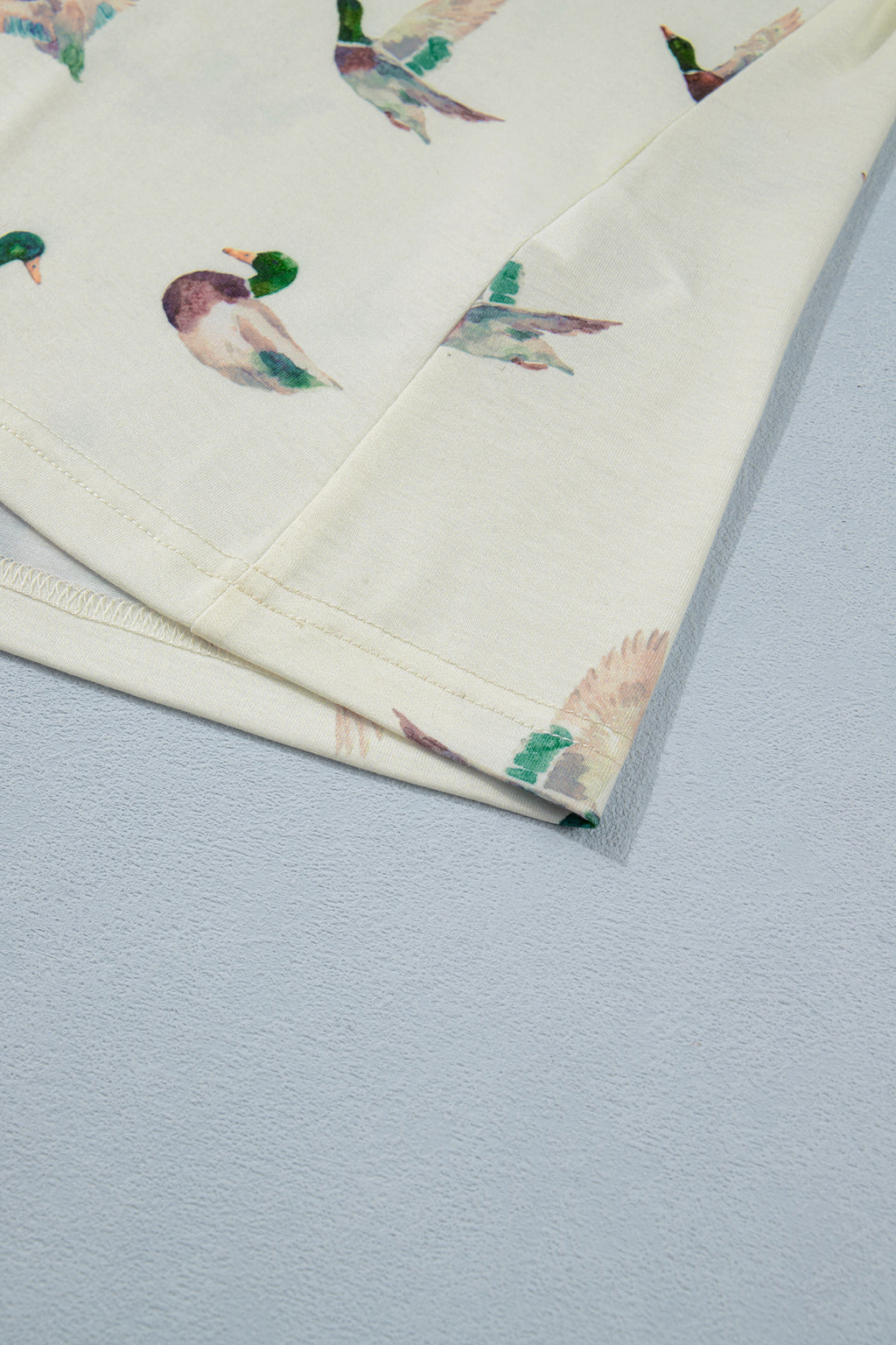Beige Mallard Print Western Style Tank Top