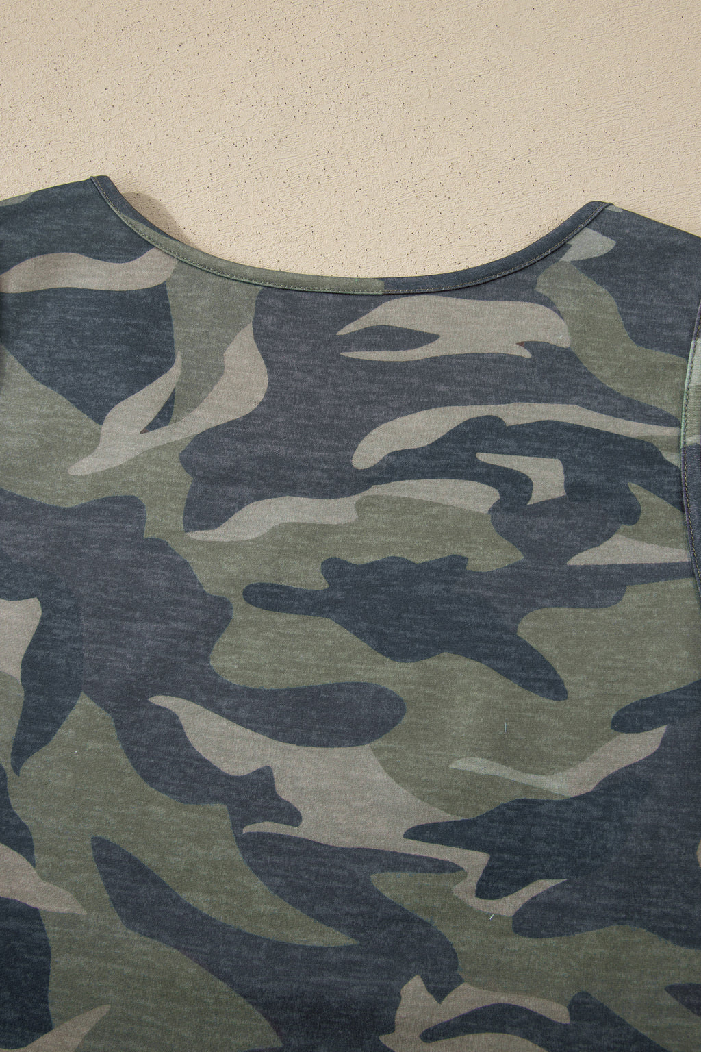 Green Camouflage Print Slim Tank Drawstring Pant Set