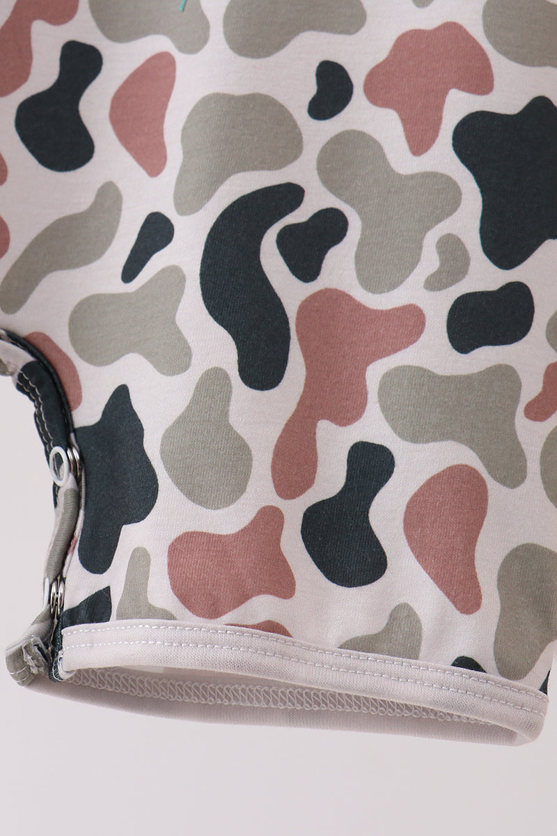 Camo Duck Embroidered Romper